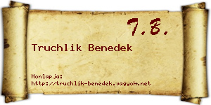 Truchlik Benedek névjegykártya
