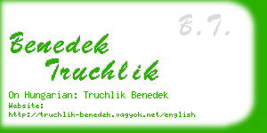 benedek truchlik business card